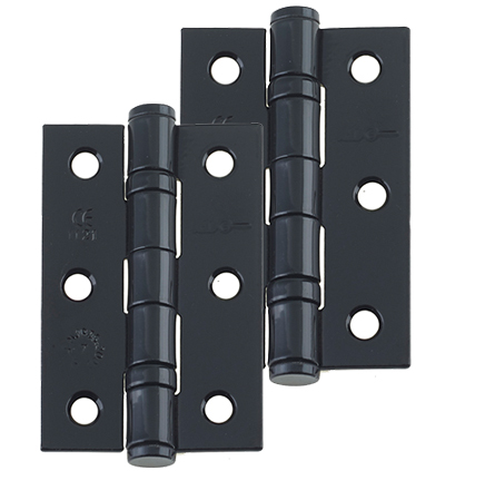 Frelan Hardware 3 Inch Ball Bearing Hinges, Black Finish (Sold In Pairs)