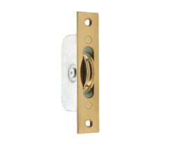 Frelan Hardware Sash Window Axle Pulley, Polished Brass With Brass Roller