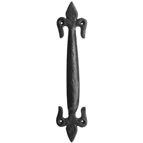 Fleur De Lys Pull Handle - Black Antique - 230mm