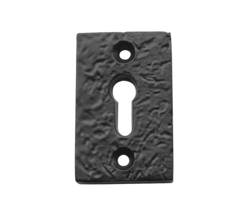 Frelan Hardware Rectangular Standard Profile Escutcheon, Black Antique