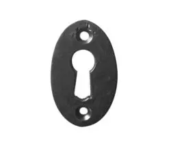 Frelan Hardware Oval Standard Profile Escutcheon, Black Antique