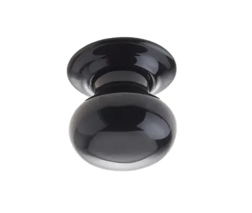Porcelain Mortice Door Knob Black