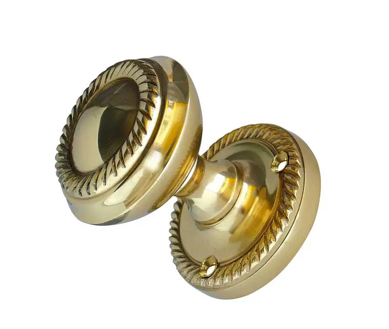 Georgian Mortice Door Knob Polished Brass