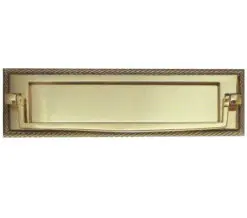 Frelan Hardware Georgian Brass Postal Knocker Letterplate (254Mm X 76Mm), Polished Brass