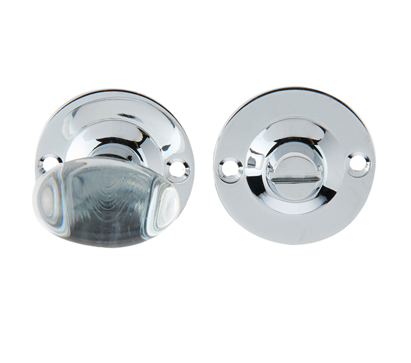 Frelan Hardware Glass Bathroom Turn & Release (36Mm Rose Diameter), Polished Chrome