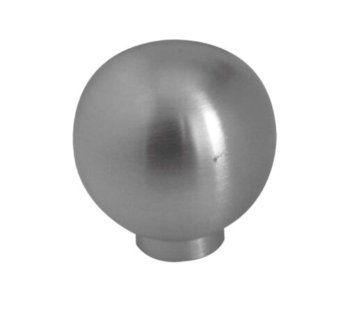 Ball Shaped Cupboard Knob With No Rose (20mm, 25mm OR 30mm), Satin Stainless Steel