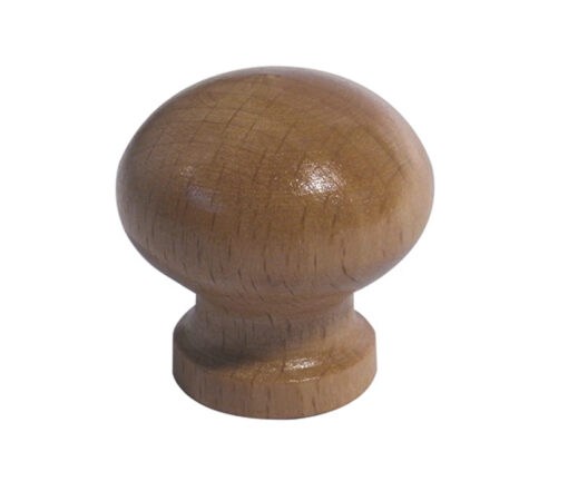 Wooden Cupboard Knob (30mm, 38mm OR 50mm), Varnished Wood