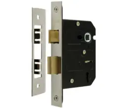 3 Lever Contract Sash Lock (64mm OR 76mm), Nickel Plate