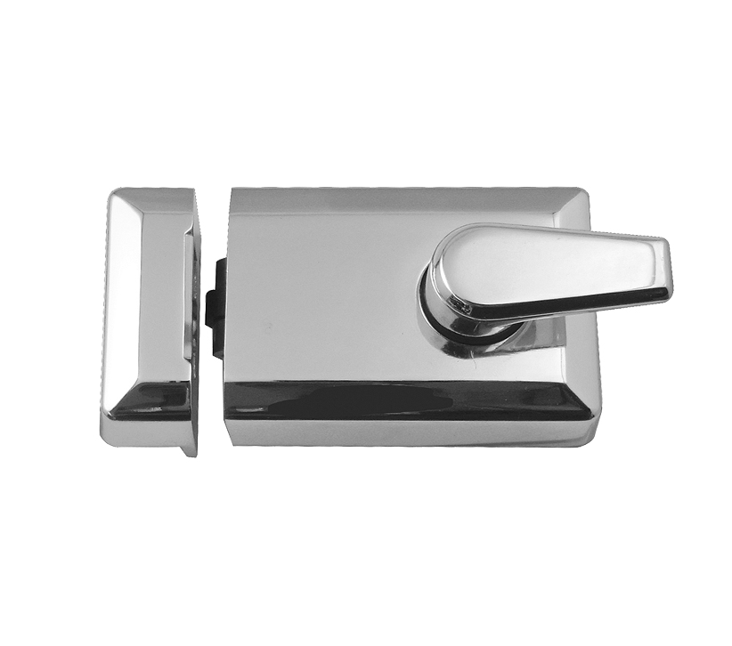 Frelan Hardware Roller Bolt Nightlatch, Polished Chrome