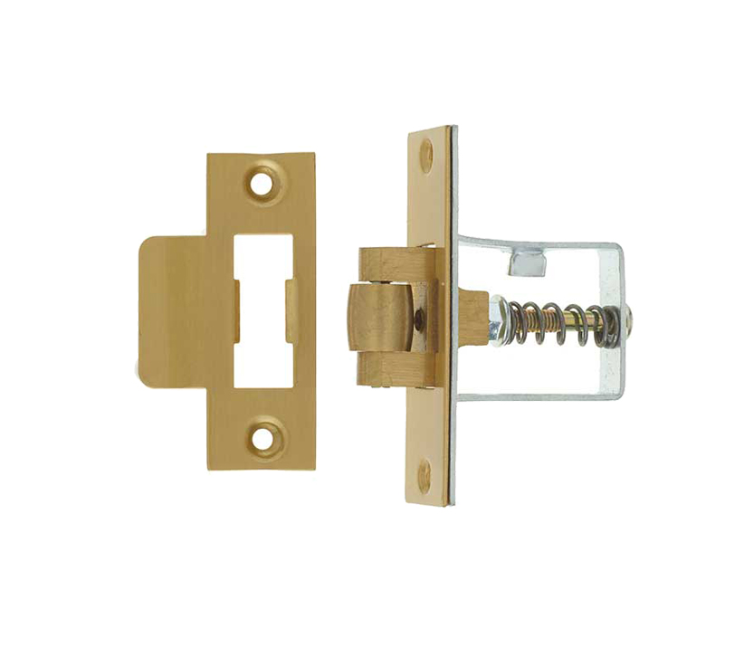 Frelan Hardware Heavy Duty Rollerbolt Catch, Satin Brass