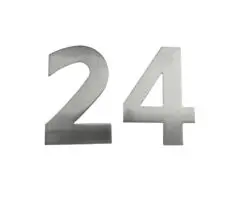 Concealed Fix Numerals (0 - 9), Satin Stainless Steel
