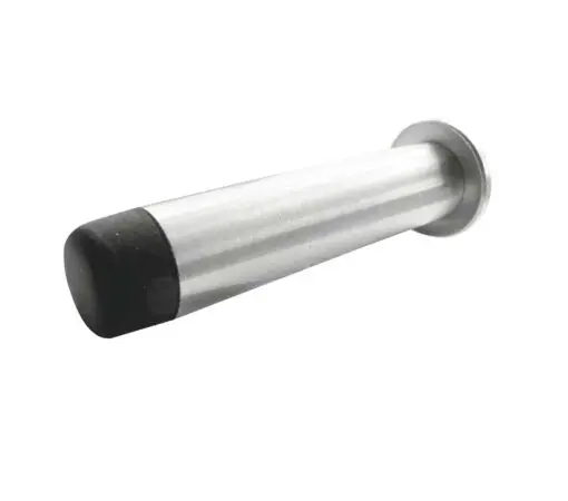 Frelan Hardware Cylinder Wall Mounted Projecting Door Stop (75Mm X 16Mm), Polished Stainless Steel