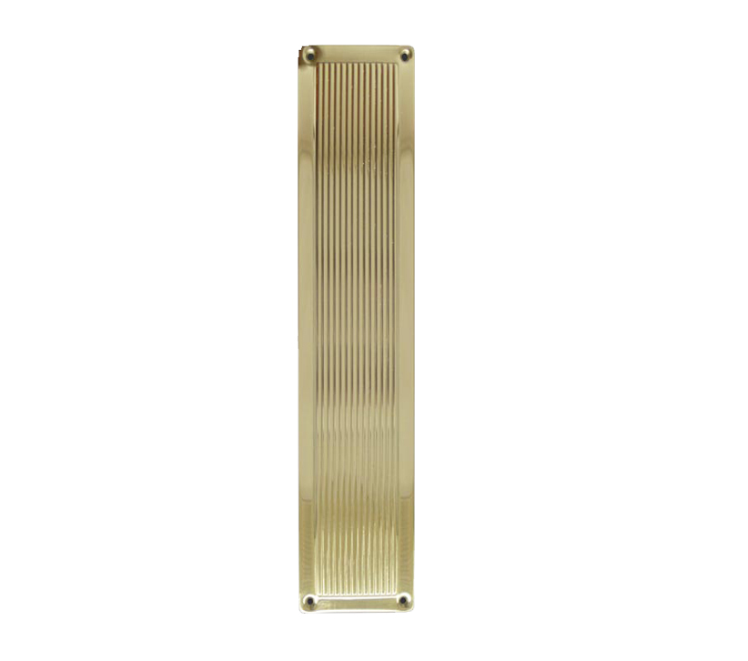 Frelan Hardware Reeded Fingerplate (305Mm X 75Mm), Polished Brass