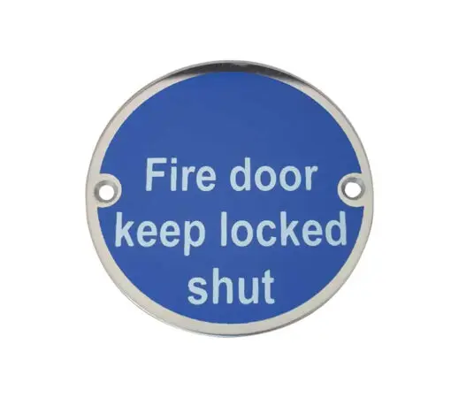 Frelan Hardware Fire Door Keep Locked Shut (75Mm Diameter), Polished Stainless Steel