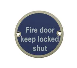 Frelan Hardware Fire Door Keep Locked Shut (75Mm Diameter), Satin Stainless Steel