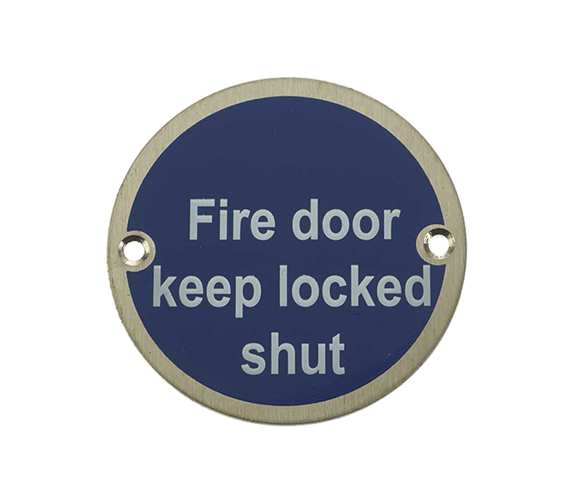 Frelan Hardware Fire Door Keep Locked Shut (75Mm Diameter), Satin Stainless Steel