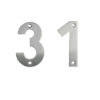 Screw Fix Numerals (0 - 9), Satin Stainless Steel