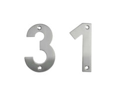 Screw Fix Numerals (0 - 9), Satin Stainless Steel