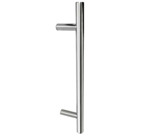 Guardsman Pull Handles (19mm or 25mm Bar Diameter) Bolt Through Fixing, Satin Stainless Steel