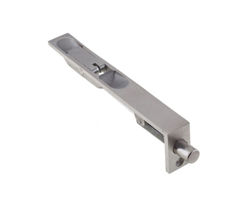 Square Lever Action Flush Bolt (Various Sizes), Satin Stainless Steel