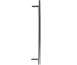 Cranked Pull Handle (600mm, 1200mm OR 1800mm Length), Satin Stainless Steel