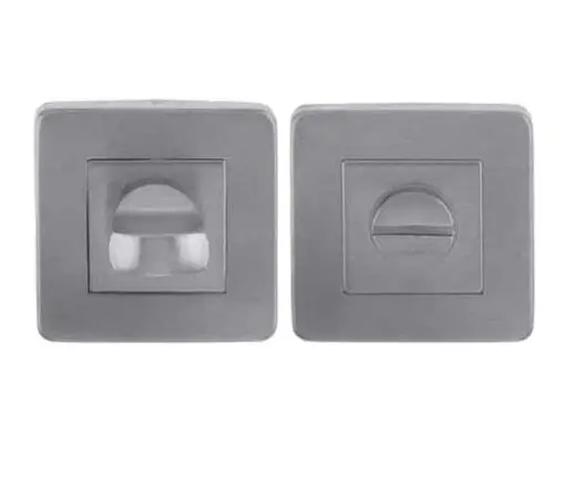 Frelan Hardware Square Bathroom Turn & Release (52Mm X 7Mm), Satin Stainless Steel