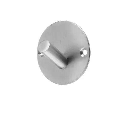 Frelan Hardware Round Single Robe Hook, Satin Stainless Steel