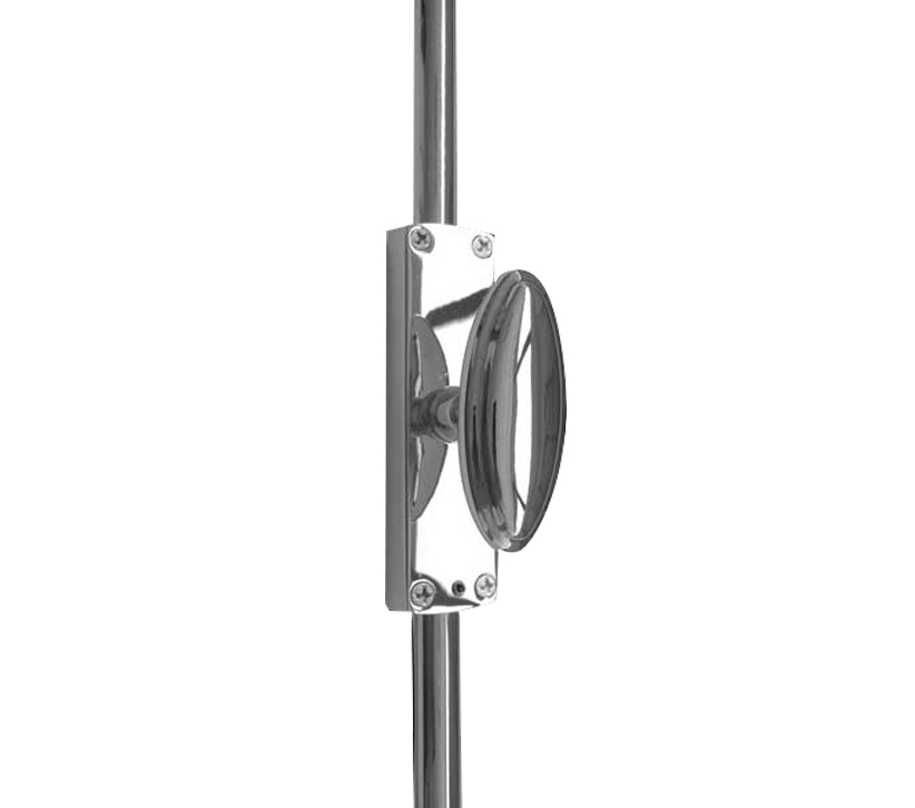 Frelan Hardware Locking Espagnolette Bolt With Oval Handle, Polished Chrome