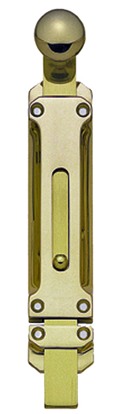 Vertical Door Bolts, Various Lengths, Polished Brass