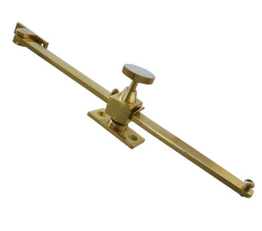 Sliding Screw Down Window Stay (10" Or 12"), Polished Brass