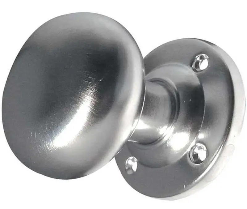 Mushroom Mortice Door Knob Satin Chrome