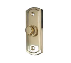 Frelan Hardware Sloan Bell Push, Polished Brass