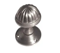 Frelan Hardware Fluted Mortice Door Knob, Satin Chrome (Sold In Pairs)