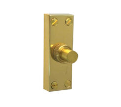 Frelan Hardware Bell Push, Polished Brass