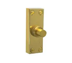 Frelan Hardware Bell Push, Polished Brass