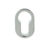 Minimal Oval-Shaped Flush Euro Profile Escutcheon (25mm x 40mm), Polished Chrome