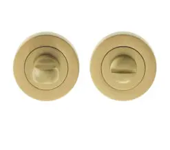 Frelan Hardware Bathroom Turn & Release (50Mm X 10Mm), Satin Brass