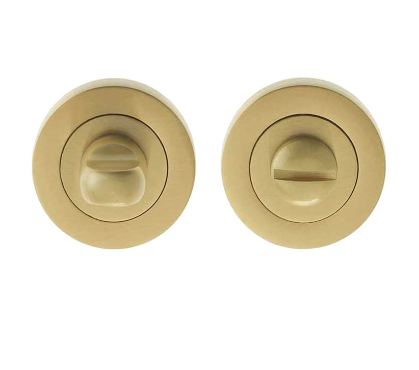 Frelan Hardware Bathroom Turn & Release (50Mm X 10Mm), Satin Brass