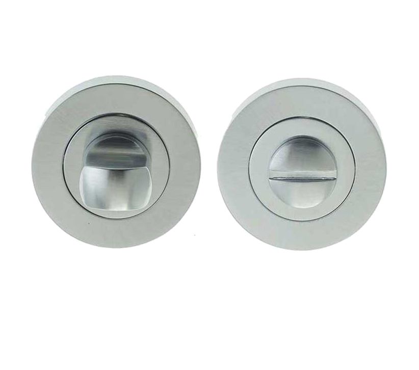 Frelan Hardware Bathroom Turn & Release (50Mm X 10Mm), Satin Chrome