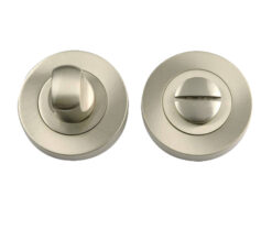 Frelan Hardware Bathroom Turn & Release (50Mm X 10Mm), Satin Nickel