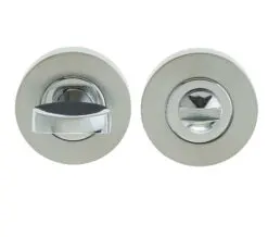 Frelan Hardware Bathroom Turn & Release (35Mm X 8Mm), Dual Finish Polished Chrome & Satin Chrome