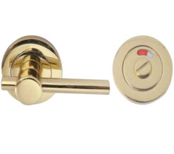 Frelan Hardware Easy Bathroom Turn & Release With Indicator (50Mm X 10Mm), Polished Brass