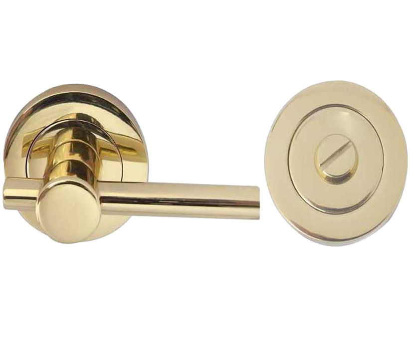 Frelan Hardware Easy Bathroom Turn & Release (50Mm X 10Mm), Polished Brass