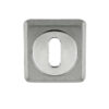 Frelan Hardware Standard Profile Square Escutcheon, Dual Finish Polished Chrome & Satin Chrome