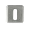 Frelan Hardware Standard Profile Square Escutcheon, Satin Chrome