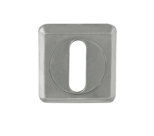 Frelan Hardware Standard Profile Square Escutcheon, Satin Chrome