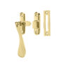 Frelan Hardware Hook And Mortice Casement Fastener, Polished Brass