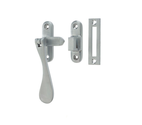 Frelan Hardware Hook And Mortice Casement Fastener, Satin Chrome