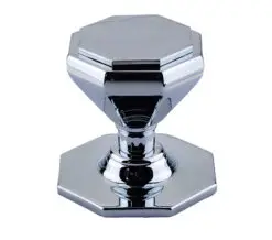 Frelan Hardware Octagonal Centre Door Knob (70Mm Diameter), Polished Chrome