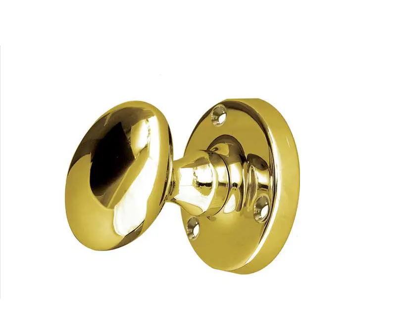 Kontrax Oval Mortice Door Knob Polished Brass